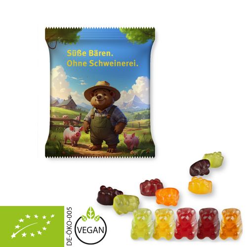 Bio Gummibärchen ohne Gelatine, ca. 15g, Midi-Tüte