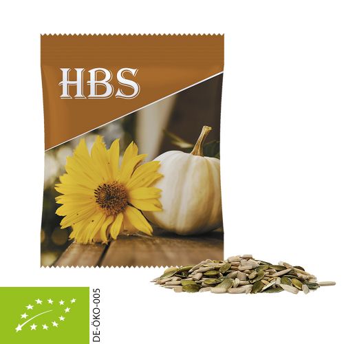 Bio Kürbis und Sonnenblumenkerne, ca. 15g, Midi-Tüte