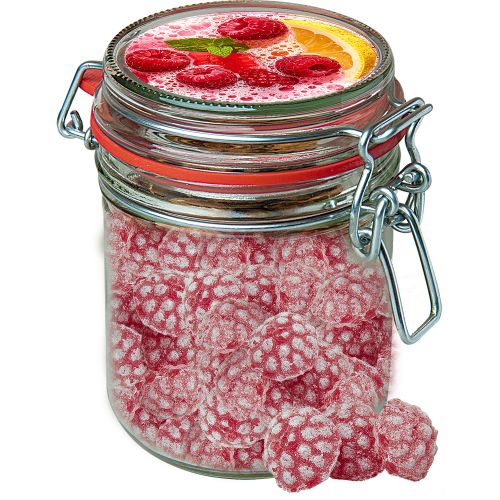 Himbeer Bonbons (vegan), ca. 200g, Bonbonglas Maxi