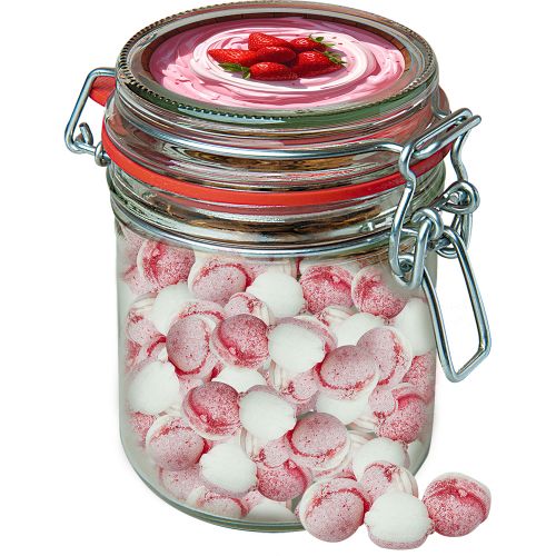 Erdbeer-Joghurt Bonbons (vegan), ca. 200g, Bonbonglas Maxi