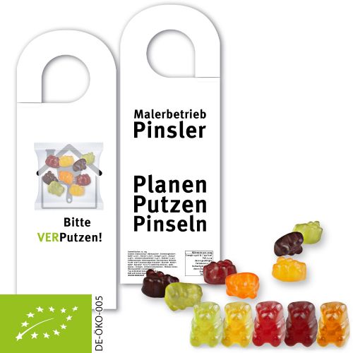 Bio Gummibärchen ohne Gelatine (vegan), ca. 10g, Türhänger