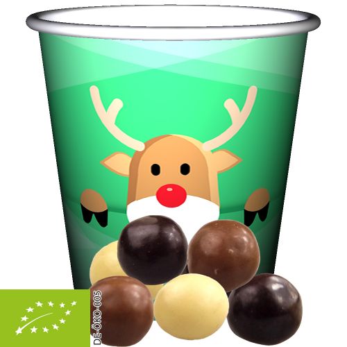 Bio Knusperkugeln-Mix, ca. 30g, Snackbecher Mini