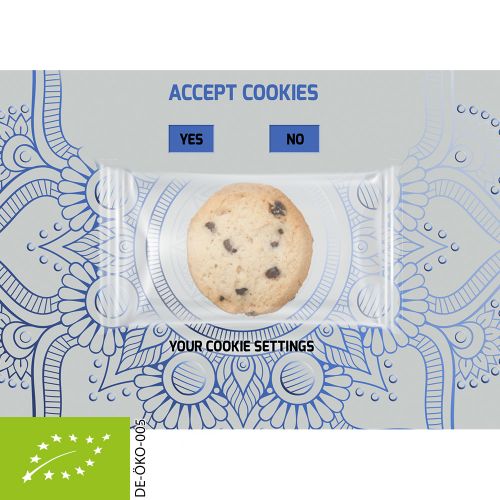 Bio Cookie Schoko-Orange (vegan), ca. 7g, Werbekarte