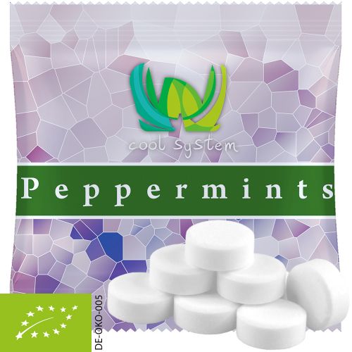 Bio Pfefferminz Drops (vegan), ca. 5g, Mini-Tüte