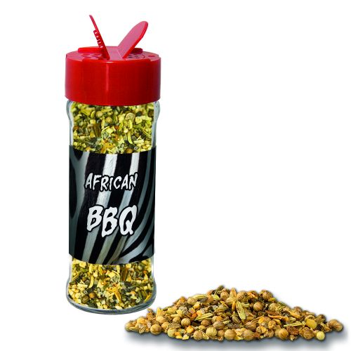 Gewürzmischung African BBQ, ca. 45g, Glas mit Streuaufsatz