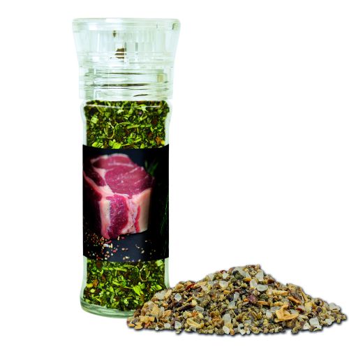 Gewürzmischung Kräuter-Steakgewürz, ca. 30g, transparente Gewürzmühle