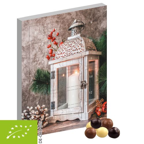 Bio Knusperkugeln-Mix, ca. 50g, Adventskalender Mini Hochformat