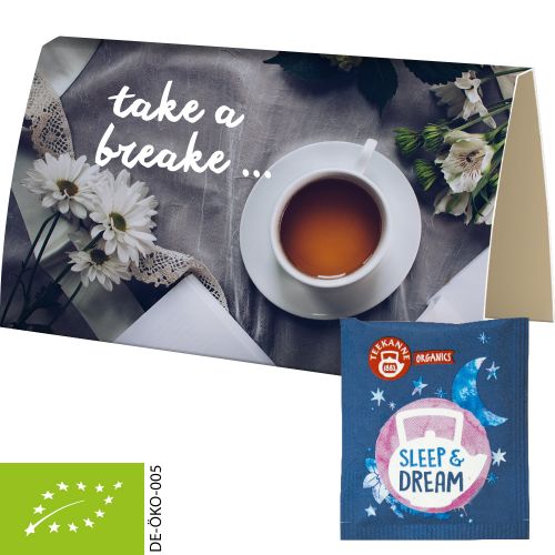 Bio Beuteltee Sleep & Dream, ca. 1,7g, Werbekarte A6 gefaltet