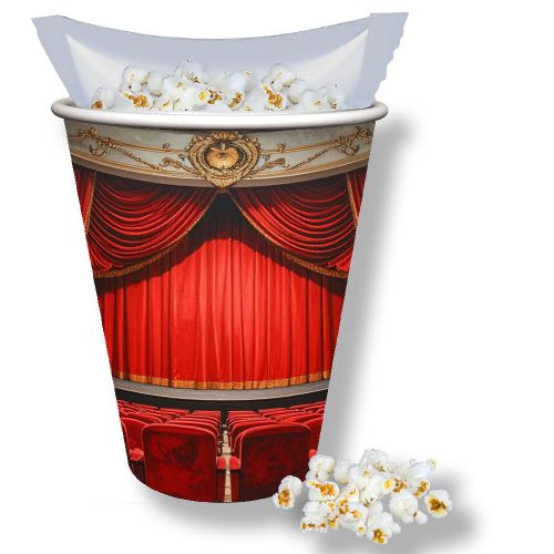 Popcorn süß (vegan), ca. 20g, Snackbecher Maxi mit Maxi Tüte