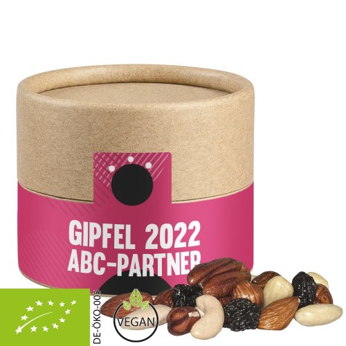 Bio Studentenfutter, ca. 40g, Kraftpapierdose Mini