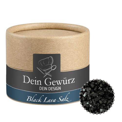 Gewürzmischung Black Lava Salz, ca. 75g, Kraftpapierdose Mini