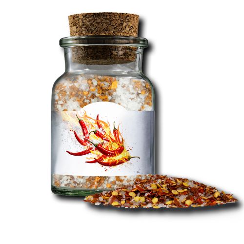 Gewürzmischung Chili-Salz, ca. 55g, Korkenglas