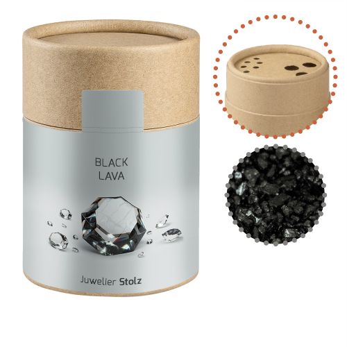 Gewürzmischung Black Lava Salz, ca. 135g, Kraftpapierstreuer Midi