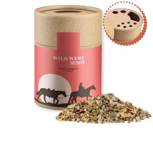 Gewürzmischung Kräuter-Steakgewürz, ca. 45g, Kraftpapierstreuer Midi