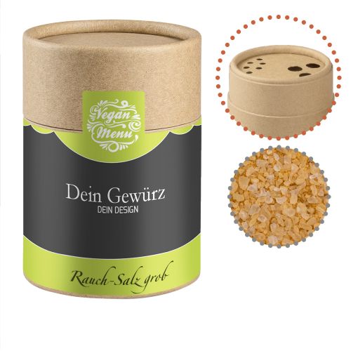 Gewürzmischung Rauch-Salz grob, ca. 130g, Kraftpapierstreuer Midi