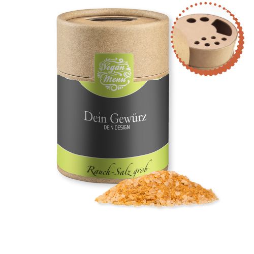 Gewürzmischung Rauch-Salz grob, ca. 130g, Kraftpapierstreuer Midi