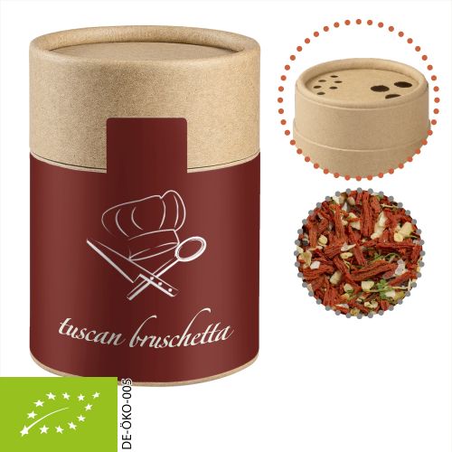 Bio Gewürzmischung Toskanische Bruchetta, ca. 50g, Kraftpapierstreuer Midi