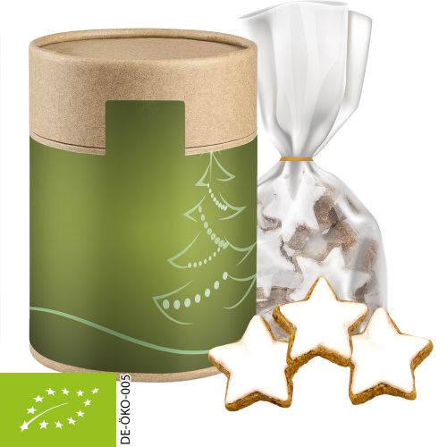 Bio Zimtsterne, ca. 100g, Beutel in Kraftpapierdose Maxi