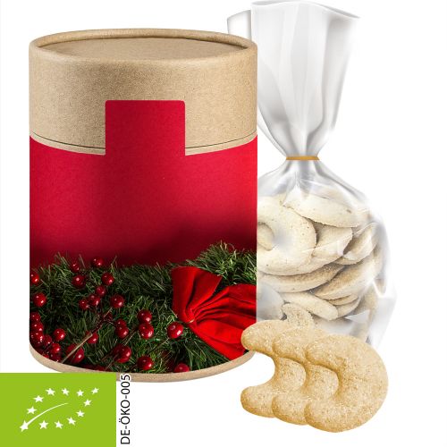 Bio Vanillekipferl, ca. 100g, Beutel in Kraftpapierdose Maxi