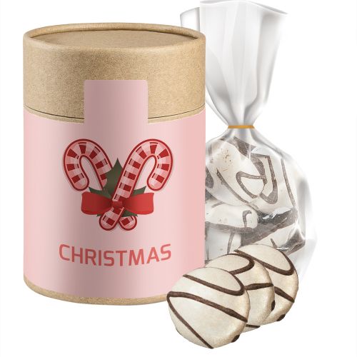 Schoko-Pfeffernuss, ca. 100g, Beutel in Kraftpapierdose Maxi