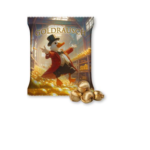 Goldnüsse Bonbons (vegan), ca. 17g, Midi-Tüte