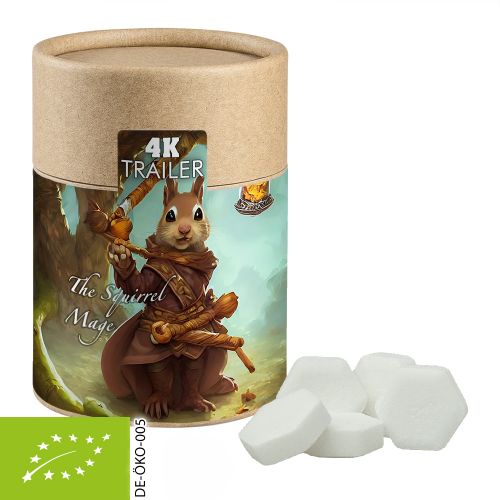 Bio Traubenzucker Orange Drops, ca. 80g, Kraftpapierdose Midi