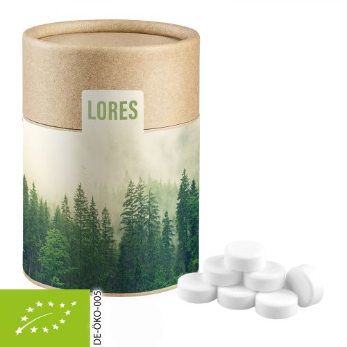 Bio Pfefferminz Drops (vegan), ca. 80g, Kraftpapierdose Midi