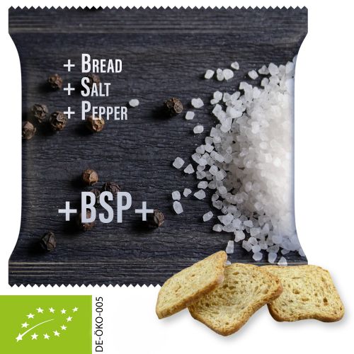 Bio Brot Chips Salz und Pfeffer (vegan), ca. 20g, Maxi-XL-Tüte