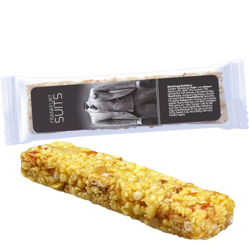 Müsliriegel Multikorn-Orange (vegan), 30g, Express Flowpack mit Etikett