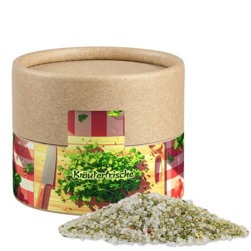 Kräutersalz, ca. 55g, Kraftpapierdose Mini