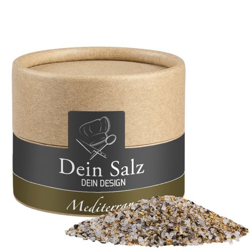 Mediterranes Salz, ca. 50g, Kraftpapierdose Mini