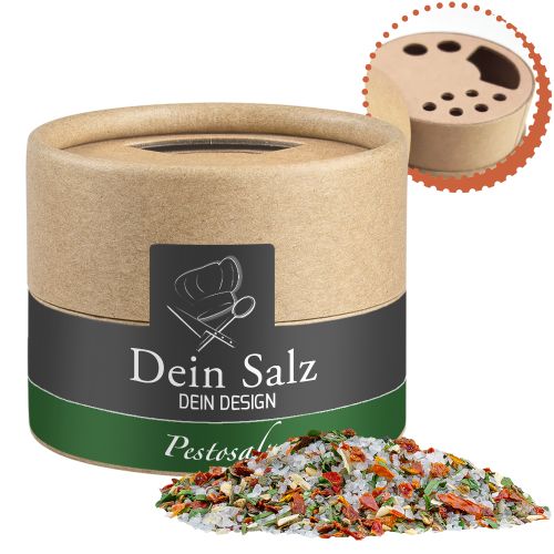 Pestosalz, ca. 40g, Kraftpapierstreuer Mini