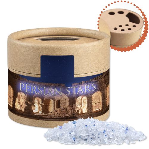 Persisches blaues Saphirsalz, ca. 55g, Kraftpapierstreuer Mini