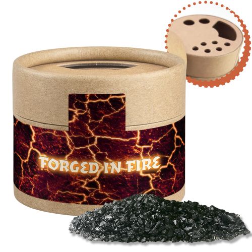 Gewürzmischung Black Lava Salz, ca. 75g, Kraftpapierstreuer Mini