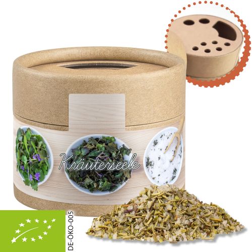 Bio Gewürzmischung Kräutersalz, ca. 40g, Kraftpapierstreuer Mini