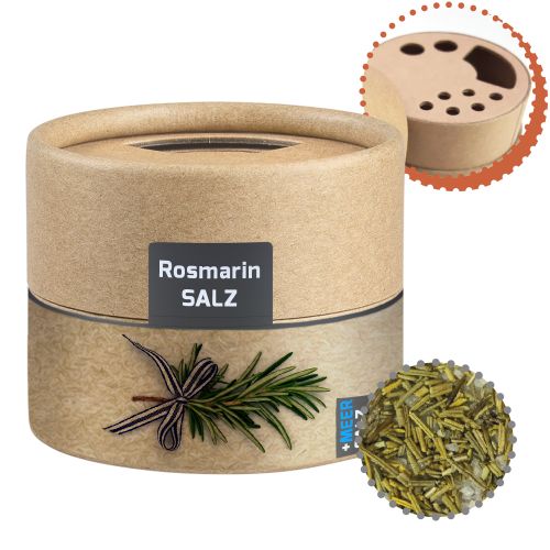 Gewürzmischung Rosmarin-Salz, ca. 52g, Kraftpapierstreuer Mini