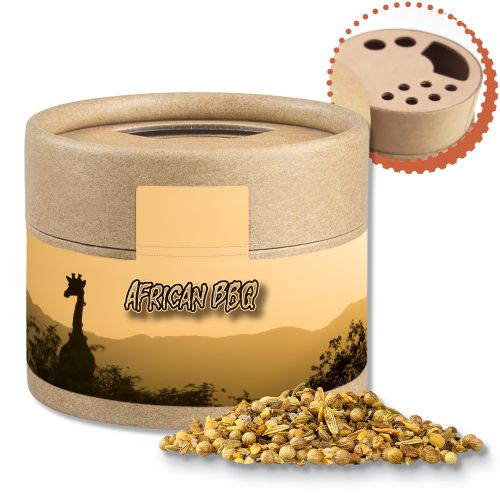 Gewürzmischung African BBQ, ca. 40g, Kraftpapierstreuer Mini