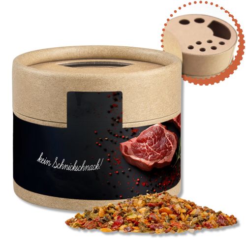 Gewürzmischung Steak Pfeffer, ca. 40g, Kraftpapierstreuer Mini