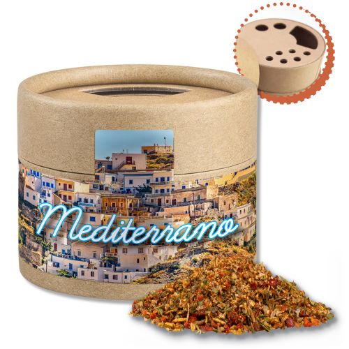 Gewürzmischung Mediterraner Veggie Mix, ca. 28g, Kraftpapierstreuer Mini