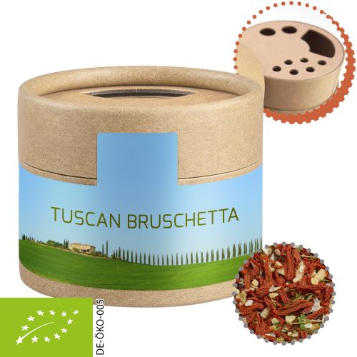 Bio Gewürzmischung Toskanische Bruchetta, ca. 28g, Kraftpapierstreuer Mini