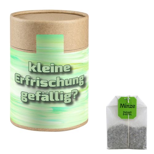 Beuteltee Minze, ca. 22,5g, Kraftpapierdose Maxi