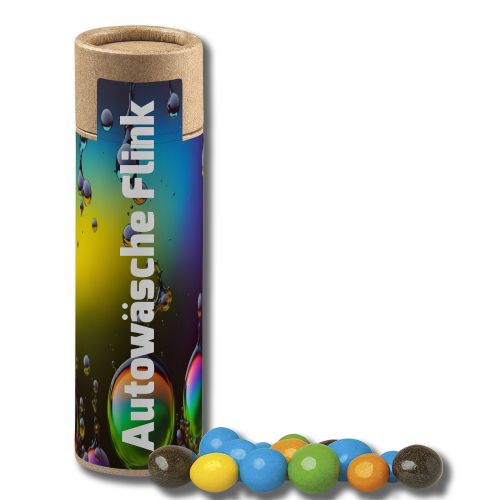 Bunte Schoko Erdnüsse, ca. 25g, Kraftpapierrolle