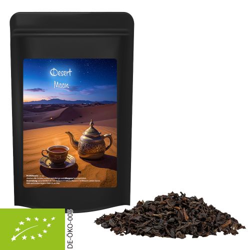 Schwarztee, ca. 40g, Standbeutel Midi schwarz