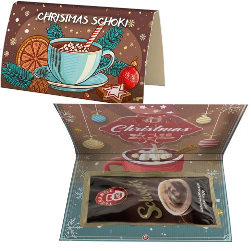 Heiße Schokolade, ca. 25g, Werbekarte A5 gefaltet