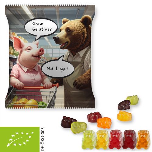 Bio Gummibärchen ohne Gelatine (vegan), ca. 50g, Maxi-Tüte