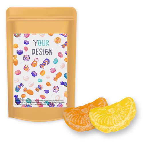 Zitrone und Orangen Bonbons (vegan), ca. 80g, Standbeutel Midi