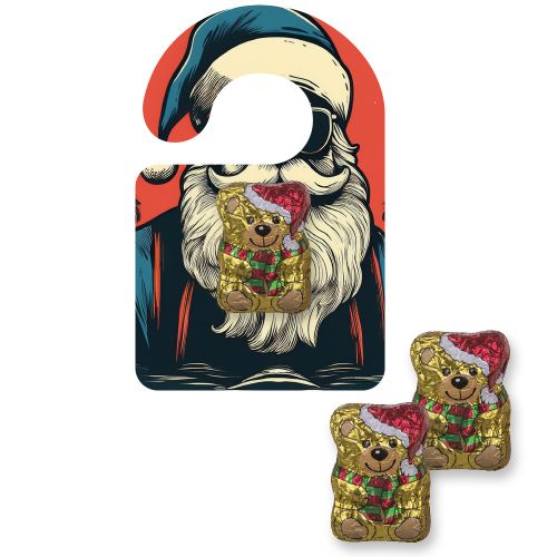 Schoko-Weihnachtsbärchen, ca. 7g, Flyer Mini Hänger