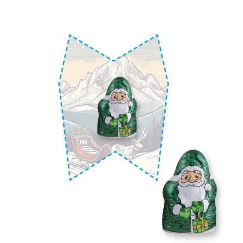 Mini Schoko-Weihnachtsmänner (vegan), ca. 7g, Flyer Mini eigene Form