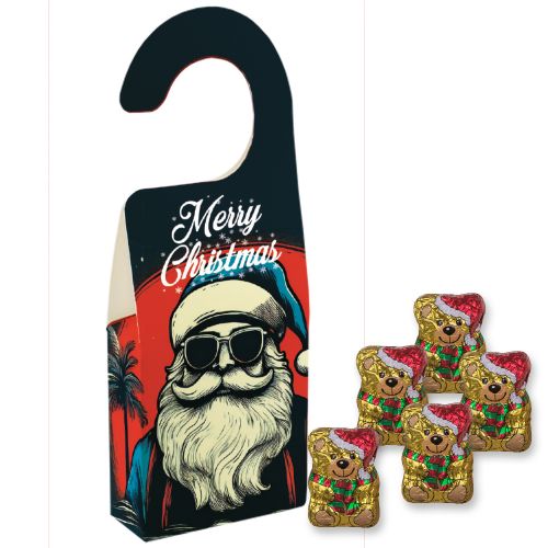 Schoko-Weihnachtsbärchen, ca. 35g, Türhänger Box