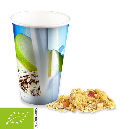 Bio Porridge Apfel-Zimt (vegan), ca. 50g, Snackbecher Maxi